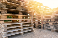 Huge piles of different type of pallet